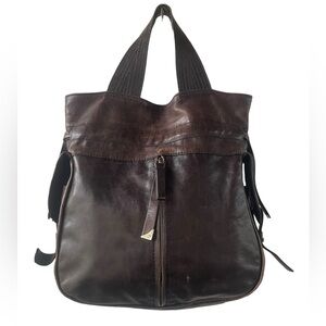 Francesco Biasia Black Leather Designer
Bag. Hobo Bag, Tote